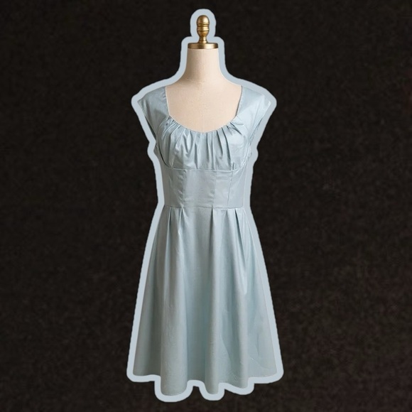 NWT Calvin Klein Light Cinderella Blue Pleated Bodice A-Line Dress Size 12 - Picture 1 of 13